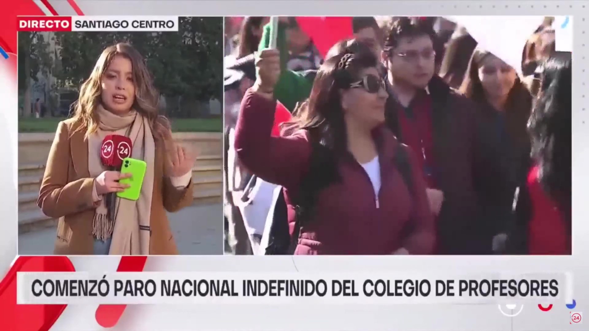 [24 Horas] «comenzÓ Paro Nacional Indefinido Del Colegio De Profesores